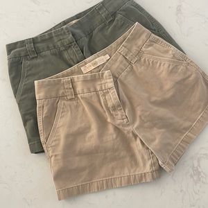 J. Crew Chino Shorts 2 pairs